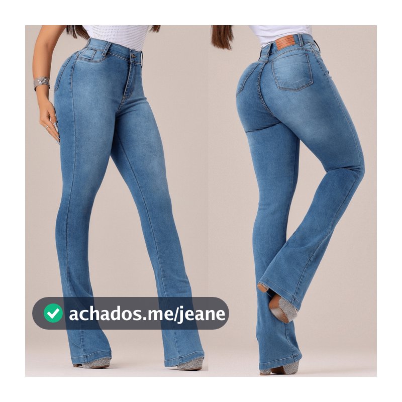 Calça Jeans Feminina Flaer Com Elastano Lycra Jeans Feminino Calça Premium Pantalona Calça Jeans Flare Feminina