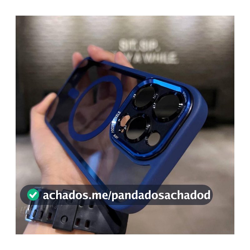 Nova Capa Magnética Resistente  Choques De Titânio Para iPhone Support Magsafe Com Proteção De Lente