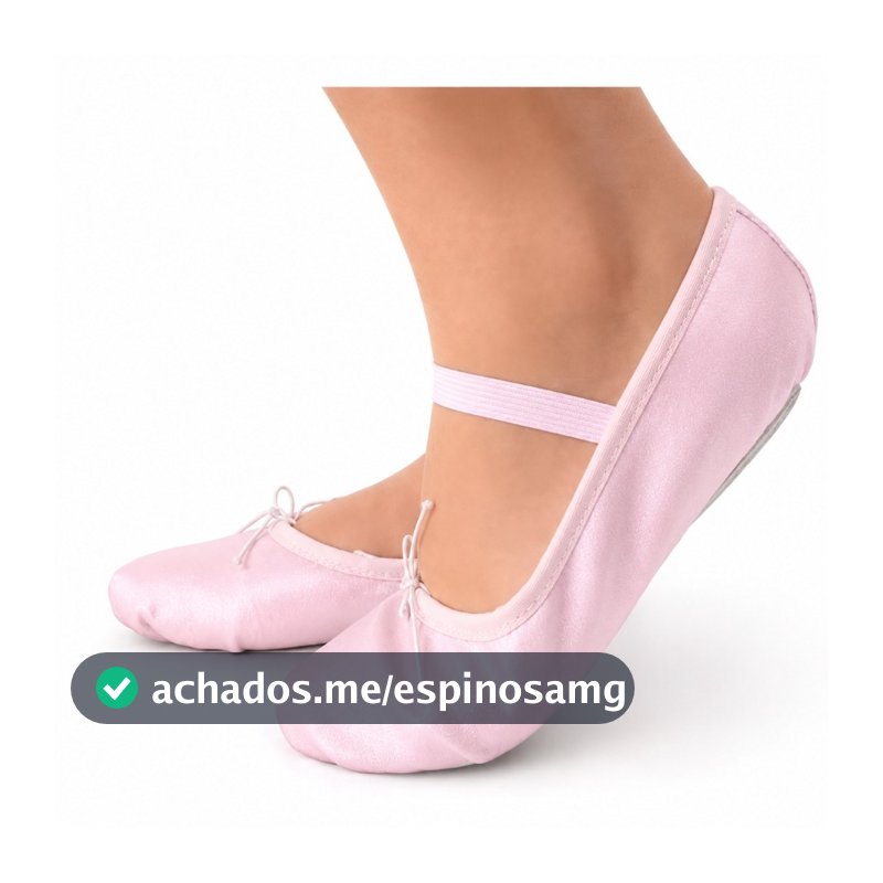 Sapatilha de Ballet Infantil Rosa com Material Confortável e Flexível