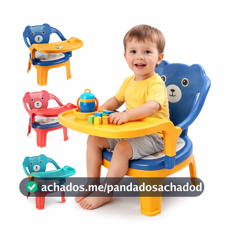 Cadeirinha Infantil com Bandeja para Alimentação Bebê Portátil Segura Leve Fácil de Limpar