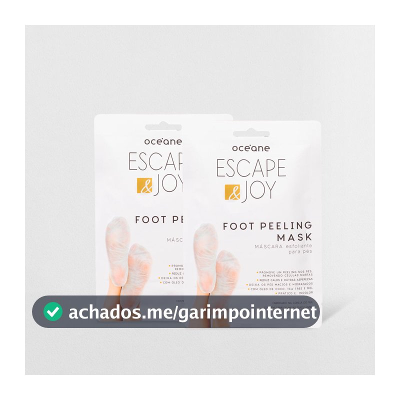 Kit Máscara Esfoliante para Pés com Óleo de Coco (2 Produtos)