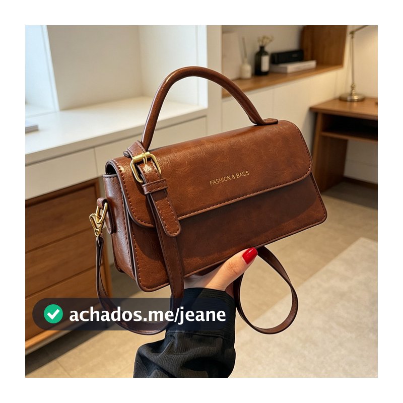 Bolsa Crossbody Feminina Pequena de Couro | Elegante Bolsa Transversal com Alça Ajustável
