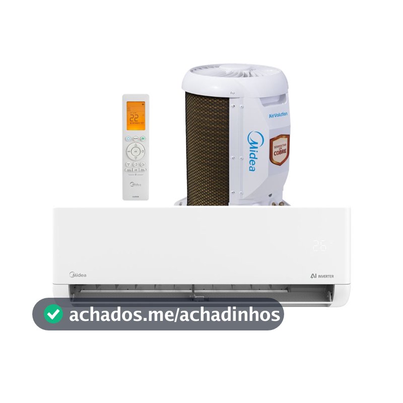 Ar Condicionado Split 9000 BTUs Inverter AI AirVolution Frio Midea