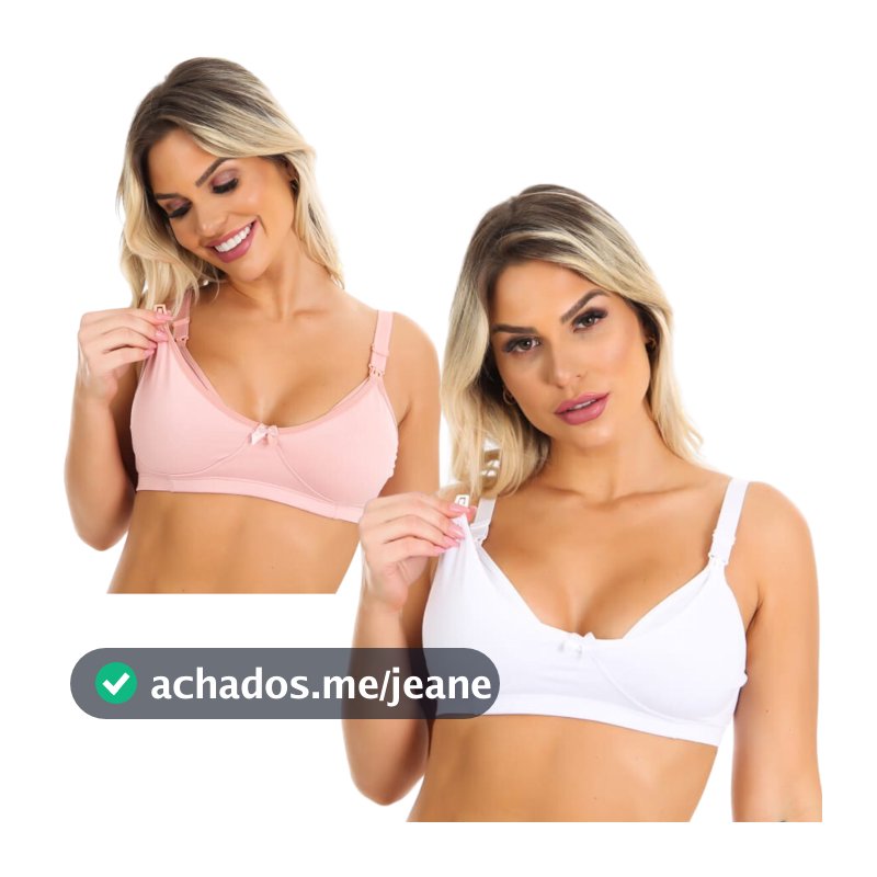 KIT 2 Sutiãs  Amamentação para Grávida Sutian Reforçado Gestante - AmaLiz N/A