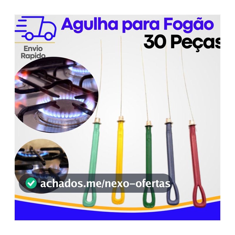 Kit 30 Agulhas Desentupidoras para Fogão | Limpeza de Bicos e Queimadores Profissional