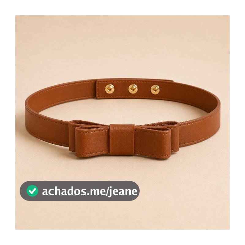 CINTO EM COURO SINTÉTICO DE LAÇO CASUAL CORES DIVERSAS