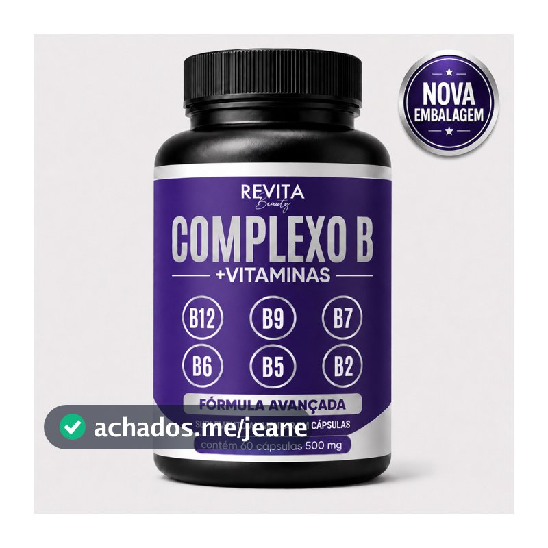Complexo B Vitaminas B6 | B9 | B12 Forma Ativa B6 B9 (Metilfolato) B12 (Metilcobalamina) -  60 caps