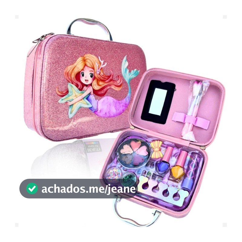 Maleta Kit  Maquiagem Menina Infantil Presente + Kit Unha