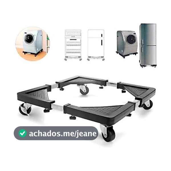Suporte De Geladeira / Maquina De Lavar Fogão Inox Com Rodinhas envio Imediato
