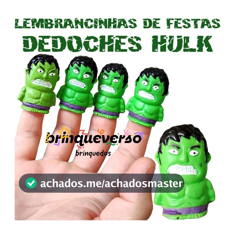 10/30Un Kit Brinquedos Para Lembrancinhas O Incrível Hulk. Lembrancinha Prenda Kit Festa Aniversário