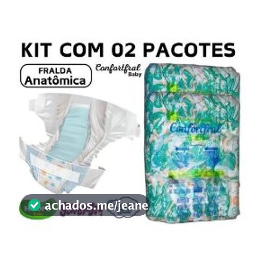 KIT 02 FRALDA INFANTIL CONFORTFRAL BABY LINHA 2 | FRALDA DESCARTÁVEL BEBÊ