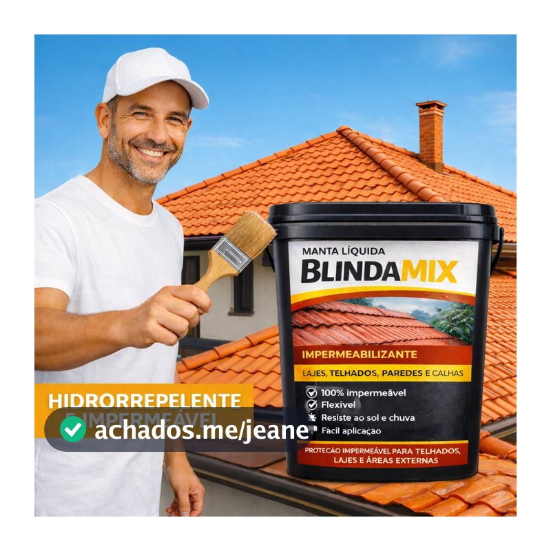 Tinta Emborrachada Impermeabilizante Colorido Telhado Paredes Lajes Muros 3.6kg