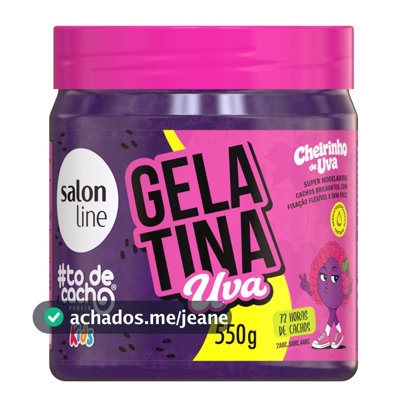 Gelatina Uva #todecacho Kids Modeladora 550g