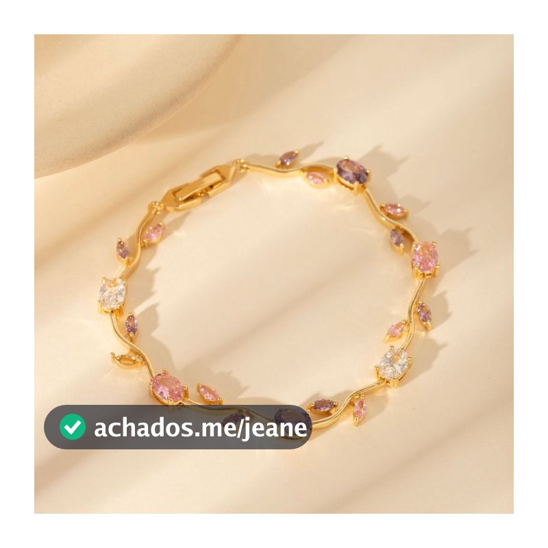 Pulseira Banhada A Ouro De Prata Folha Cobre Incrustada Zircônia Não Desbotada Joias Femininas Para Mulheres Presentes D