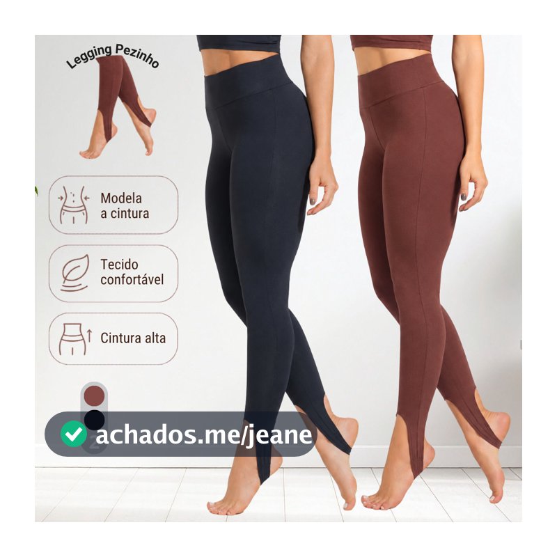 Calça Feminina Legging Fuseau Skinny de Pezinho Peluciada Zero Transparência Cintura Alta Grossa com Suplex