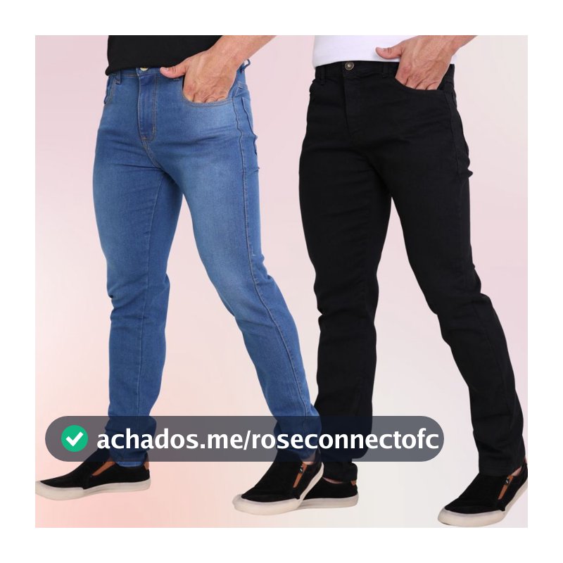 Kit 2 Calça Jeans Masculina Slim Destroyed Moda Tendência Linha Premium Original Elastano Roupas direto da fábrica Envio