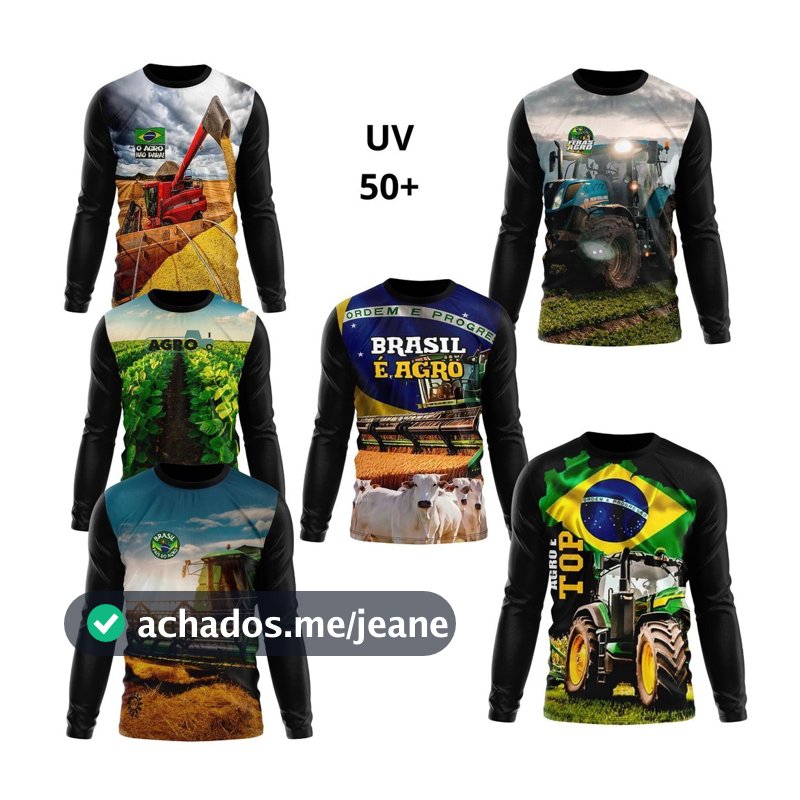 Camiseta Masculina e Feminina UV Estampa Agro Rural 1