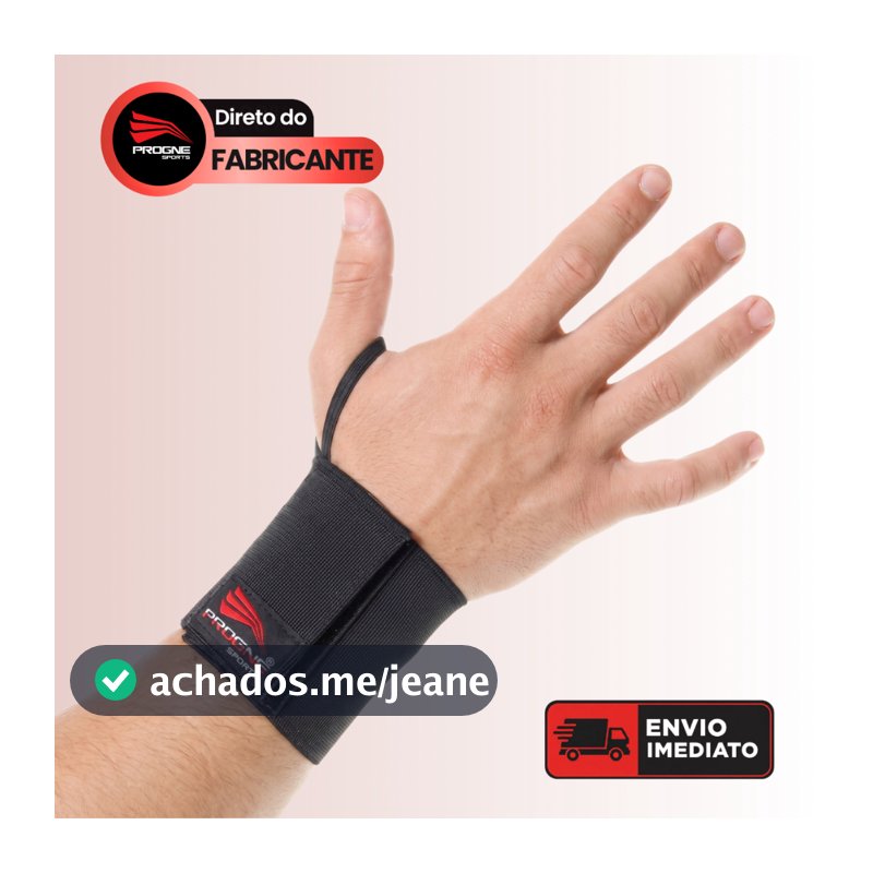 Par de Munhequeira Tensor Elástica Ajustável Progne Sports - Protetor Punho Tendinite