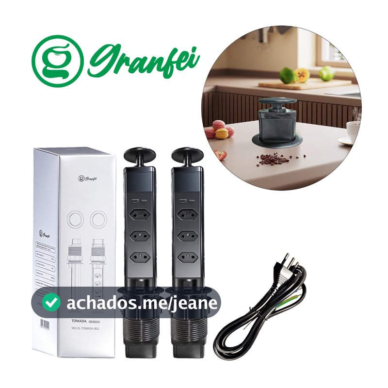 Torre Multiplug Tomada para Casa com USB 5V e Tomadas 3 Pinos