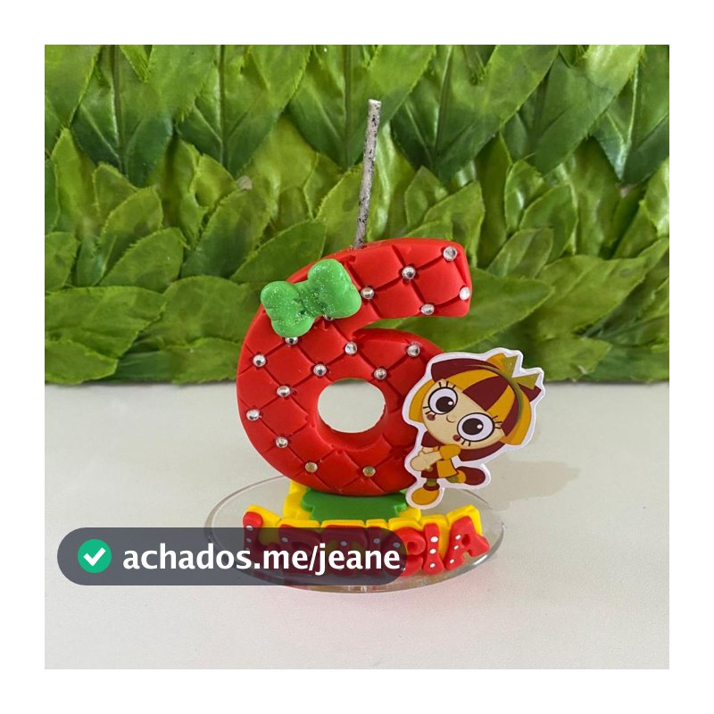 Vela de biscuit / Sitio do picapau amarelo / emilia / topo de bolo / personalizado