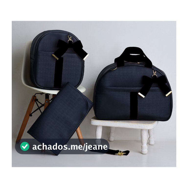 Kit Bolsa Maternidade 3 peças I Mala e Mochila Luxo I Térmica Impermeável e Trocador