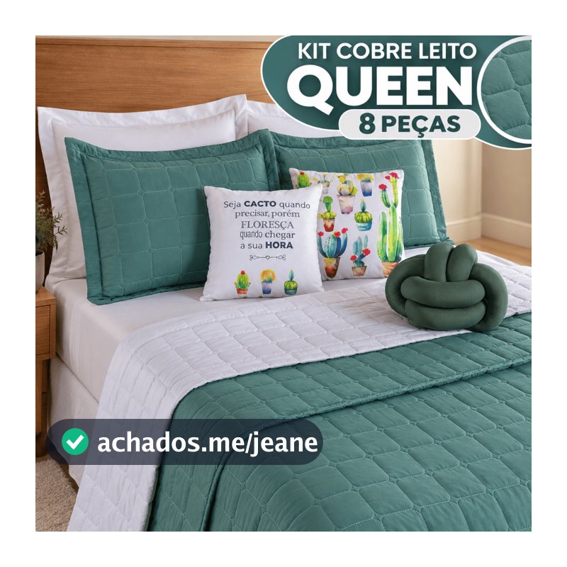 Kit Cobre Leito Dupla Face Paris Queen 08 Peças Cama Posta Blogueira Várias Combinações