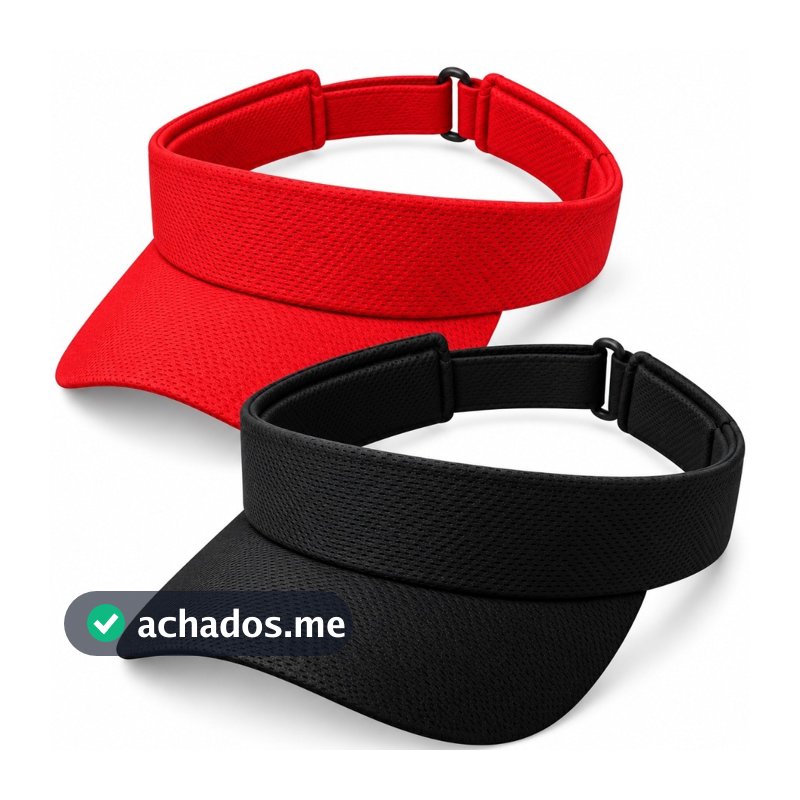 Kit 2 Viseiras Lisa Dry Fit Corrida Praia Caminhada Proteção UV Ajustável Boné Esporte Masculina e Feminino...