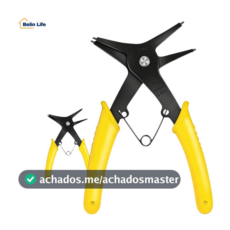 Alicate De Anel Elástico 2 Em 1 Profissional Para Reparos Automotivos E Mecânica