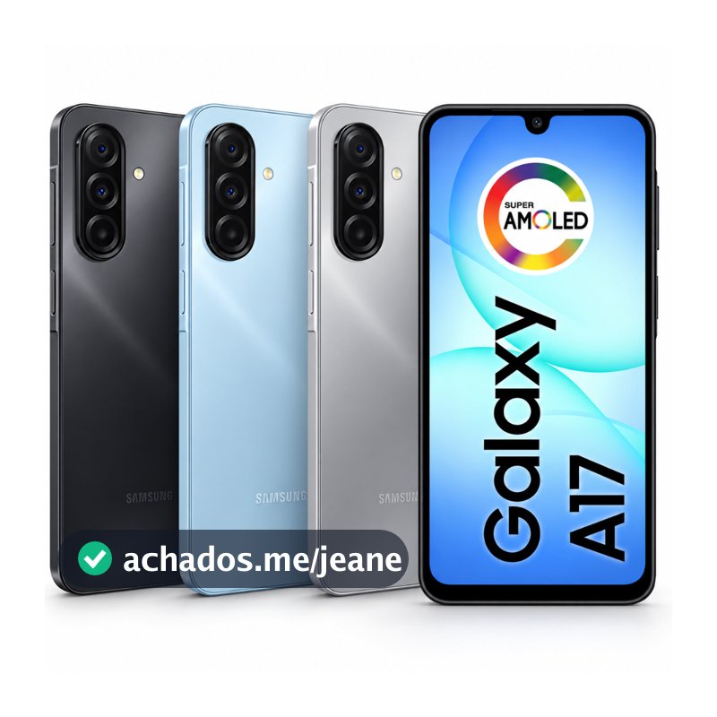 Celular Samsung Galaxy A17 4G com IA 128GB, 4GB Ram Tela de 6.7" Câmera Tripla 50MP, NFC, IP54