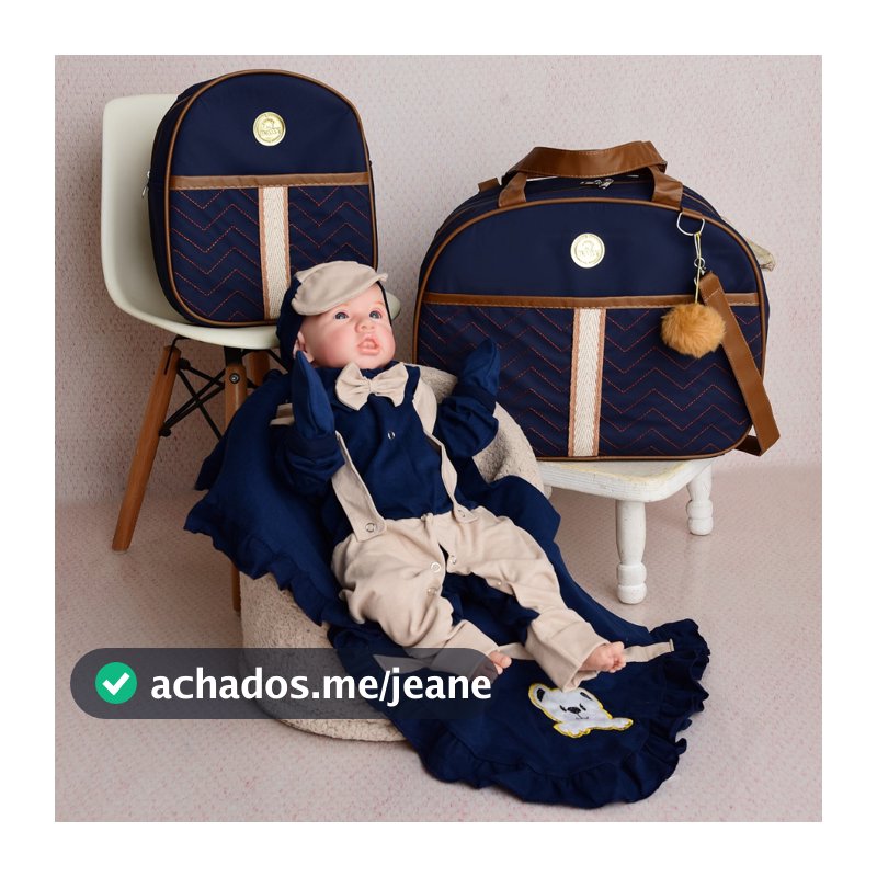 Kit Bolsa de Bebê Mala Maternidade Com saída Maternidade Roupinha e Manta para Recém Nascido