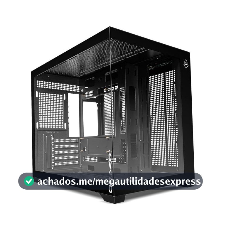 Gabinete Gamer Mancer CV450, Mini-Tower, Lateral de Vidro, Preto, MCR-CV450-BK