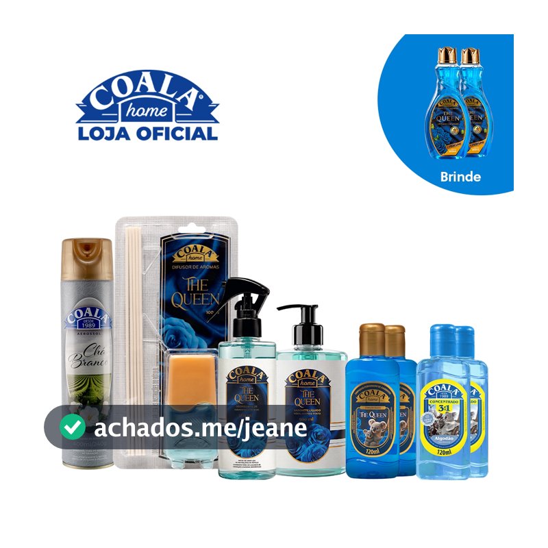 Kit Coala Inovação Perfumada The Queen Brinde 2 Limpadores Perfumados Coala 500ml