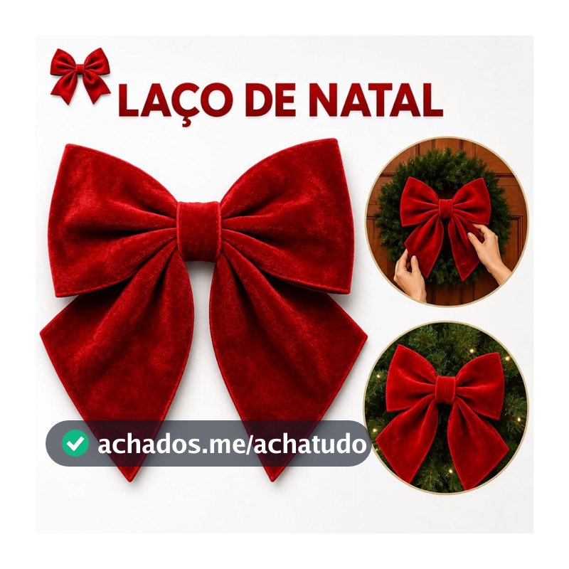Laço Veludo Grande Estruturado Para Arvore de Natal Vermelho Decoração Luxo Alta Qualidade Opção Laço Gigante