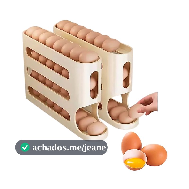 Porta Ovos Organizador Bandeja Geladeira Dispenser 4 Andares