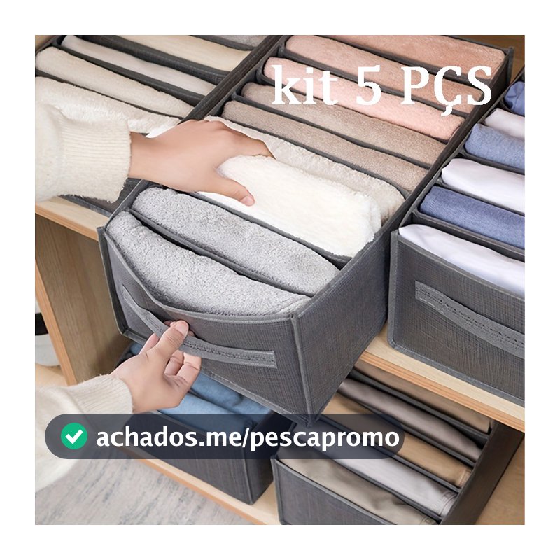 Kit Organizador De Calça Jeans/Organizador De Guarda Roupa Arrumados/Caixa De Armazenamento De Roupas Arrumados ND-07