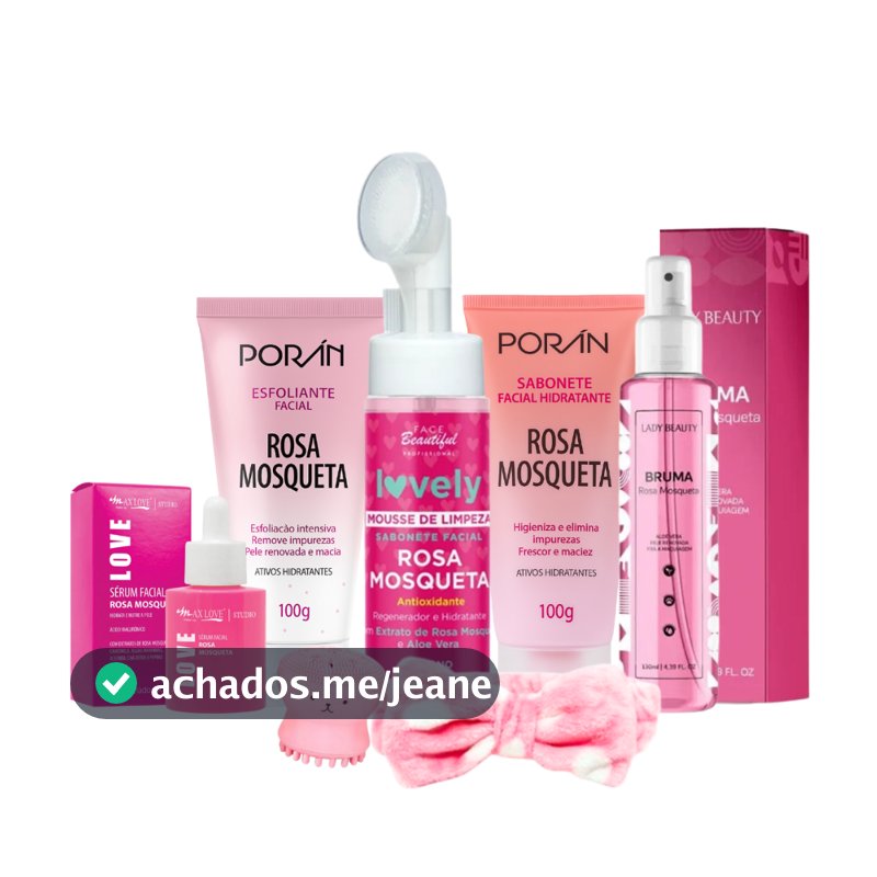Kit Skin care Rosa Mosqueta Limpeza de Pele Completo