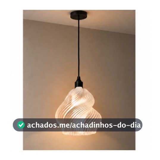 Luminária Pendente Lustre de Teto Concha Espiral Design Moderno Decorativo para lâmpadas LED