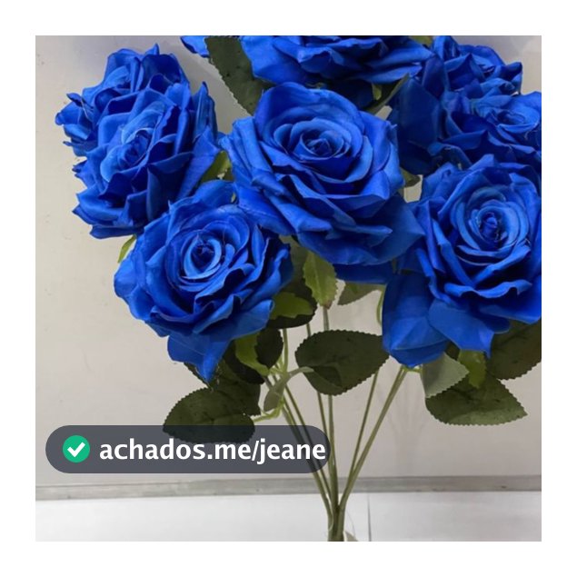 Rosa Artificial (CC514) 🌹 Galho de Rosa Artificial com 9 Rosas – aita 47cm