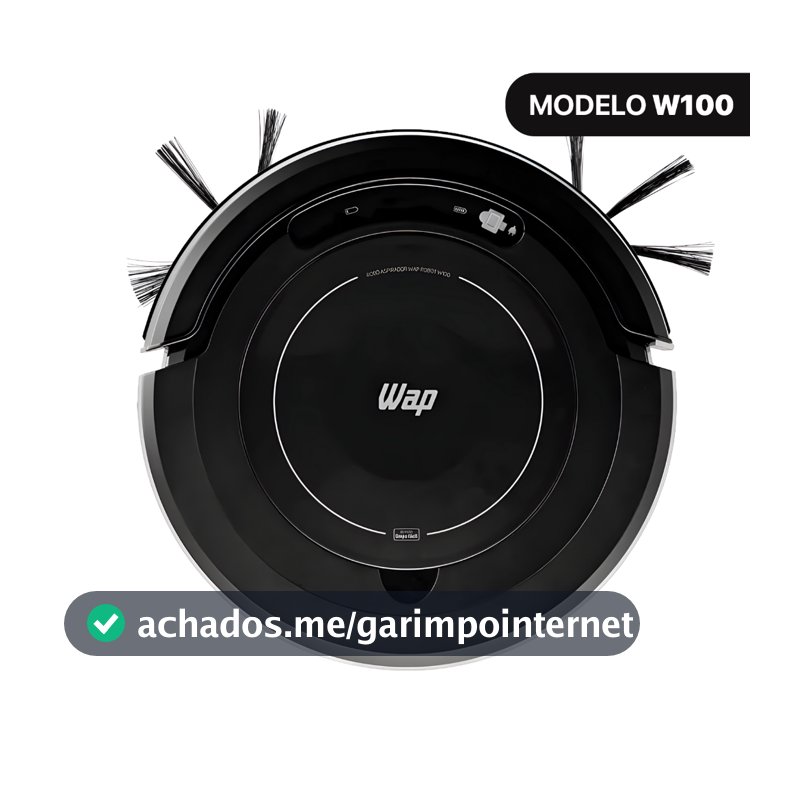 Aspirador de Pó Robô WAP Robot W100 3 em 1 Antiqueda Bivolt 17W