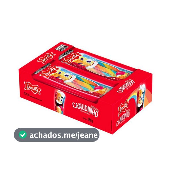 Bala Gelatina Canudinho Colorido Morango Cítrico Docile Com 12 Unidades De 15g