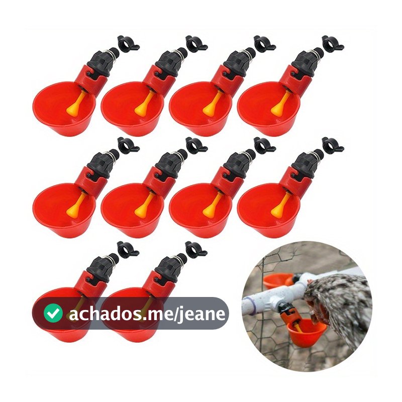 10 Bebedouro Automático Copinho Copo Bebedor Aves Frangos