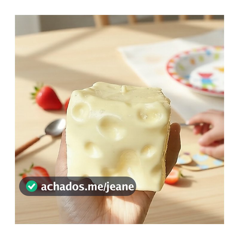 Cubo de Queijo Squishy Gigante, Bola Fidget Anti-Rebote para Brincar Sensorial, Antiestresse, Presente de Natal