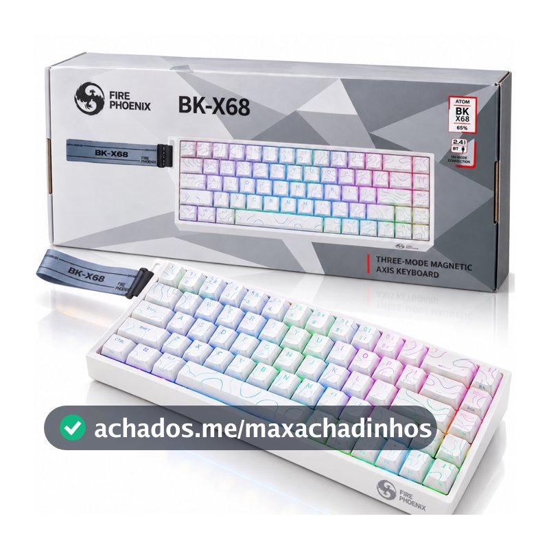Teclado Sem Fio Gamer Magnético Rapid Trigger 0,01mm 8000hz Rgb Fire Phoenix