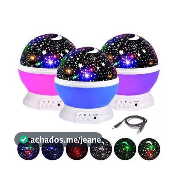 Mini Abajur Projetor Estrelas  Infantil Luminaria Estrelas De Luz Galaxia Céu Estrelado Criativo Rotação Noite Luzes