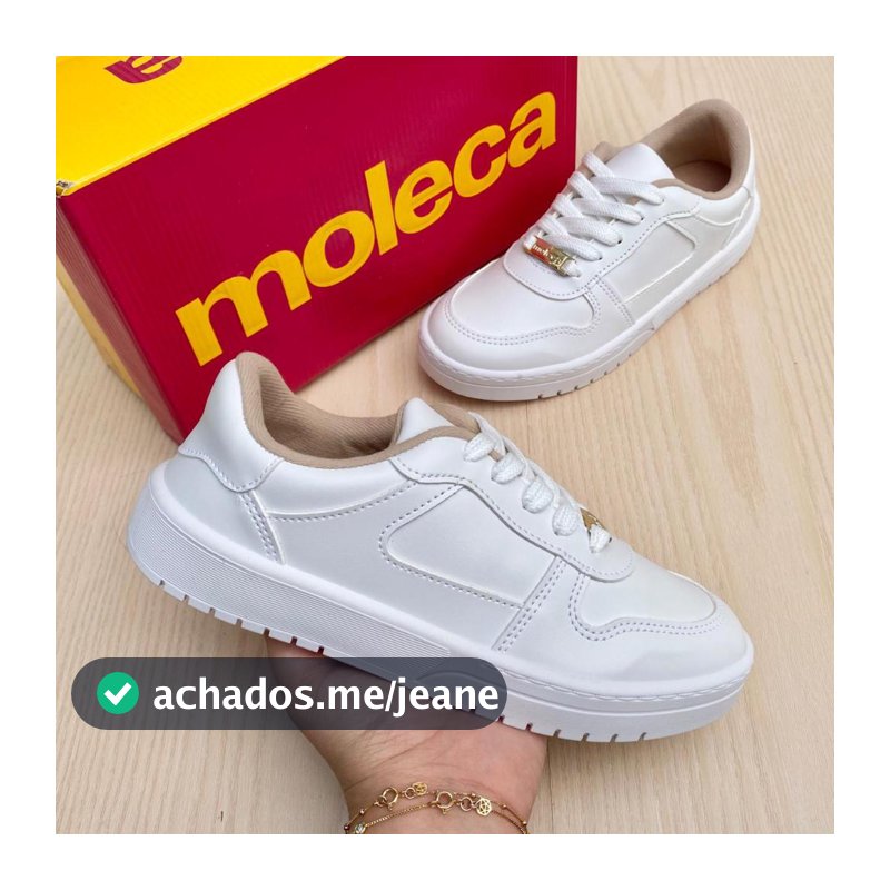 Tênis Sapato Feminino Moleca Costura Casual Moda Confortável Couro Sintético Básico