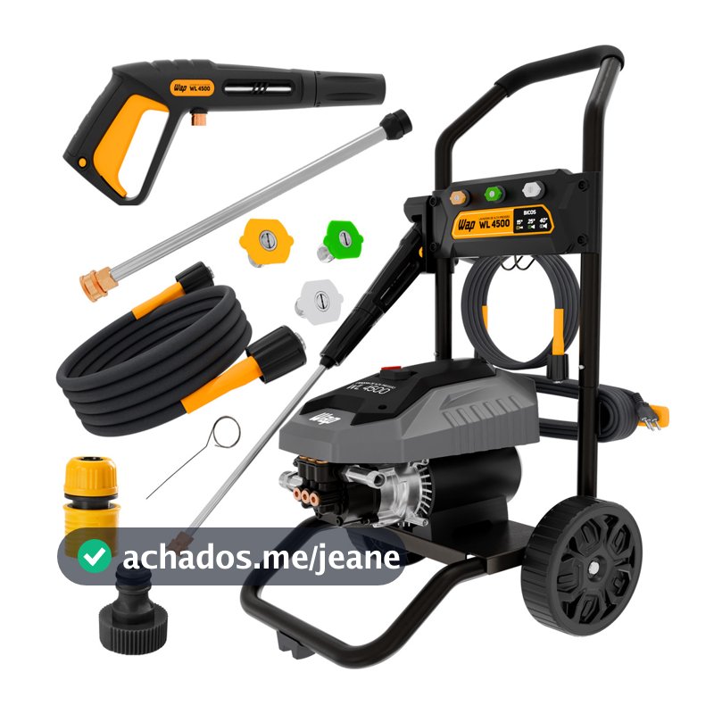 Lavadora de Alta Pressão WAP WL4500 Uso Intensivo Profissional com Acessórios Motor Indução