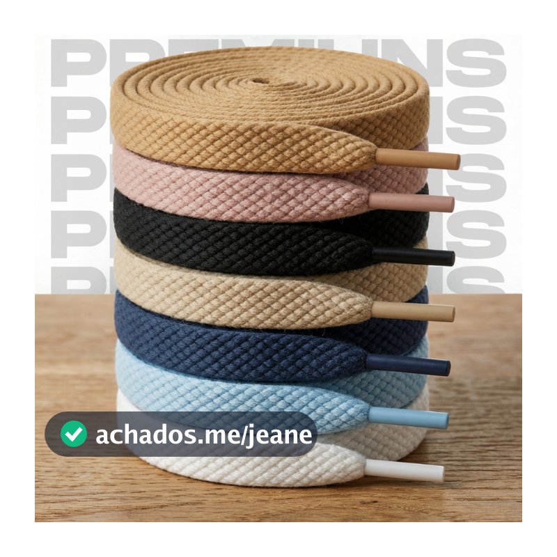 Kit 2 Pares Cadarços Chato Casual Para Tênis 120cm Atacador Moderno Estilo e Qualidade no Seu Tênis