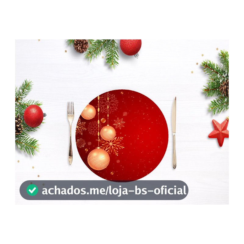 Jogo 6 Capas Sousplat Suplat Natal Tema Natalino 35cm X 35cm Lançamento Estampas Exclusivas