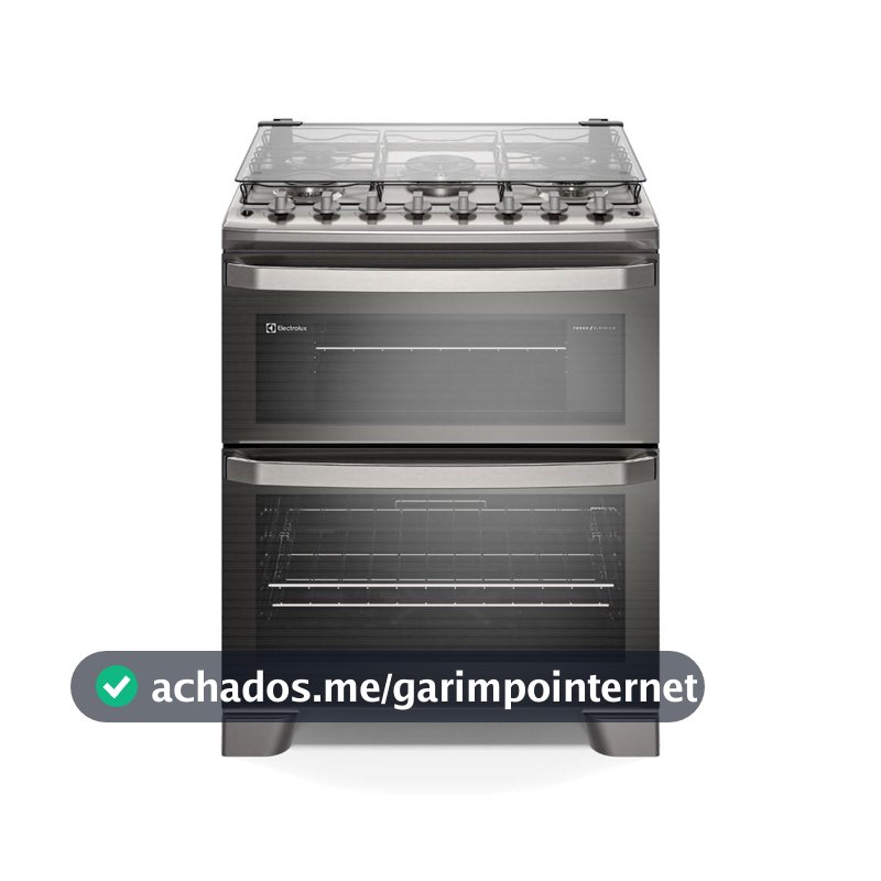 Fogão 5 bocas Electrolux Cinza Experience 2 Fornos, PerfectCook360 e Tripla Chama (FE5DC)