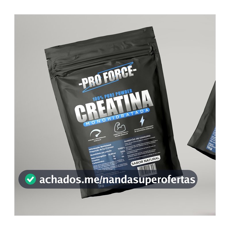 CREATINA PRO FORCE MONOHIDRATADA 1KG | 100% PURA
